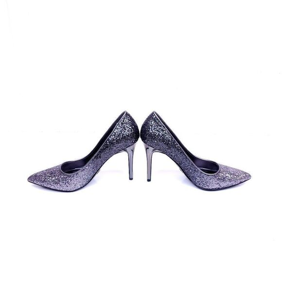 Michael Michael Kors Claire Pump Silver Metallic Leather Pointed Toe SH-052 - Picture 11 of 13